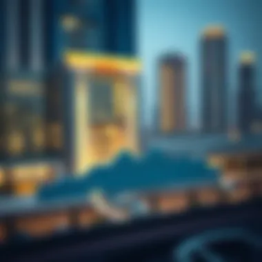 Graph illustrating real estate price trends in Dubai