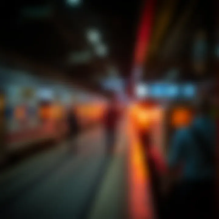 Commuters waiting for the last train of the day