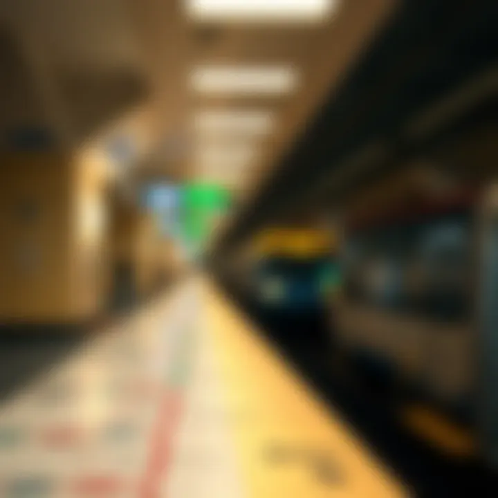 A map showcasing Dubai Metro lines and stations