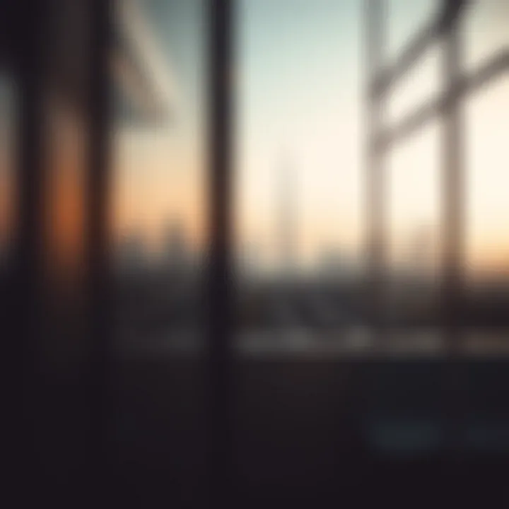 A panoramic view of Dubai skyline from a Metro train