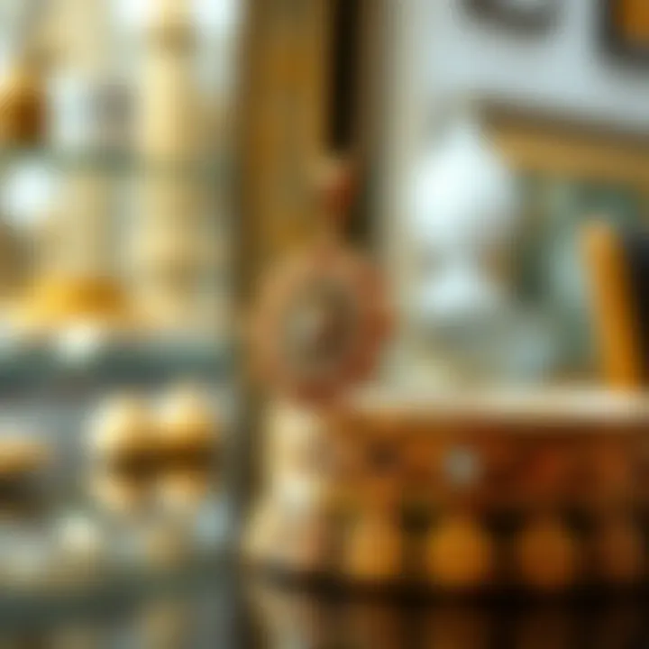 Golden jewelry showcasing traditional Arabic designs