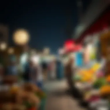 A bustling market scene during Eid celebrations