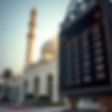 Prayer Times Display at Jumeirah Mosque Prayer times display board outside Jumeirah Mosque