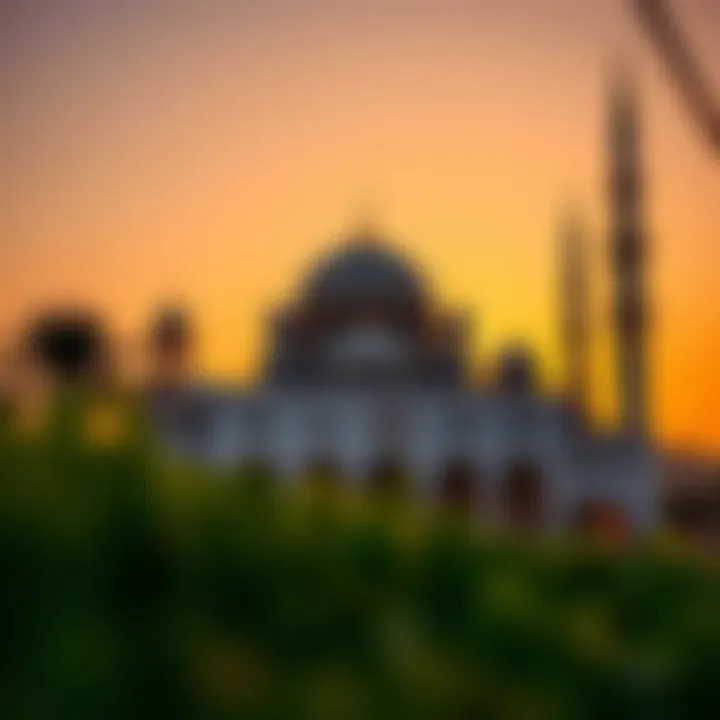 Jumeirah Mosque at Sunset Stunning view of Jumeirah Mosque at sunset