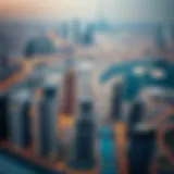 Aerial view of Dubai real estate developments