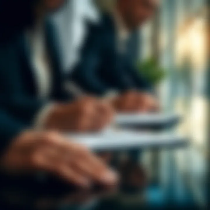 Signing Agreements in Dubai's Property Market Contract signing between parties