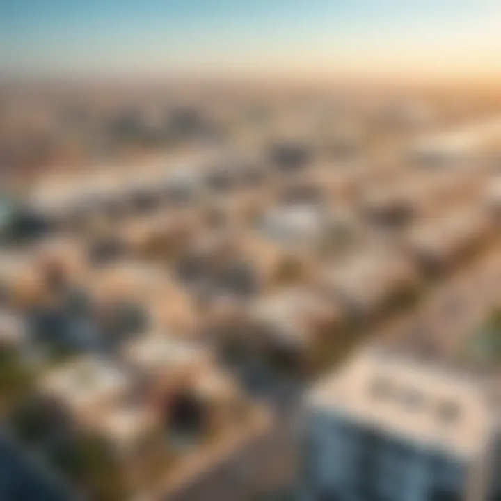 Aerial view of Naif area showcasing real estate developments