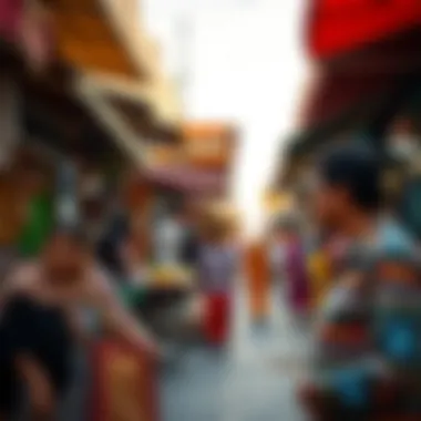 A vibrant marketplace indicating cultural diversity in Dubai
