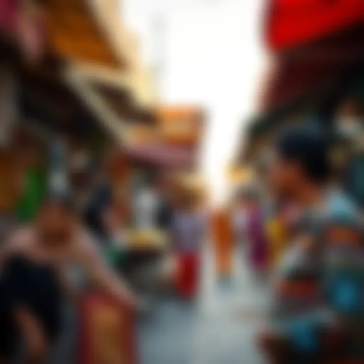 A vibrant marketplace indicating cultural diversity in Dubai