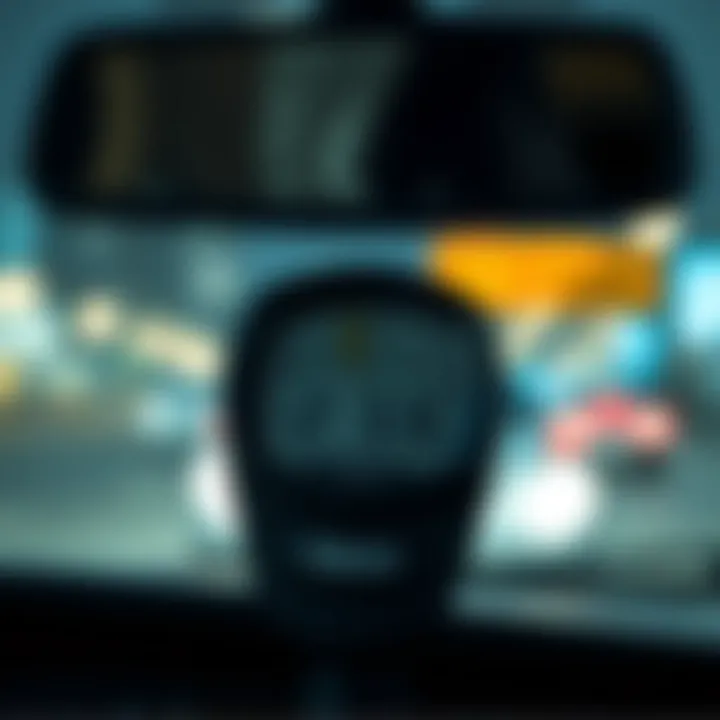 Taxi fare meter displaying cost