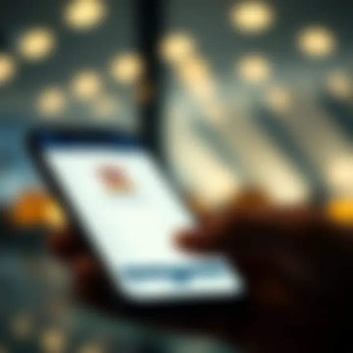 Close-up of a smartphone displaying a visa management app