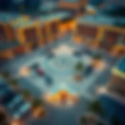 Aerial view of Zabeel parking area